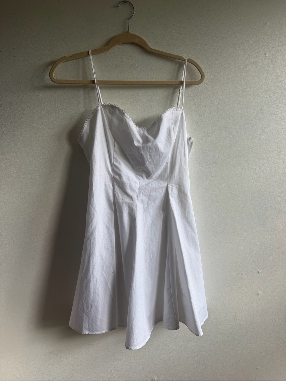 Zara White Spaghetti Strap Fit-and-Flare Dress